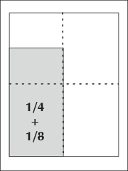 Moduly plošné inzerce - složený rozměr - 1/4 + 1/8